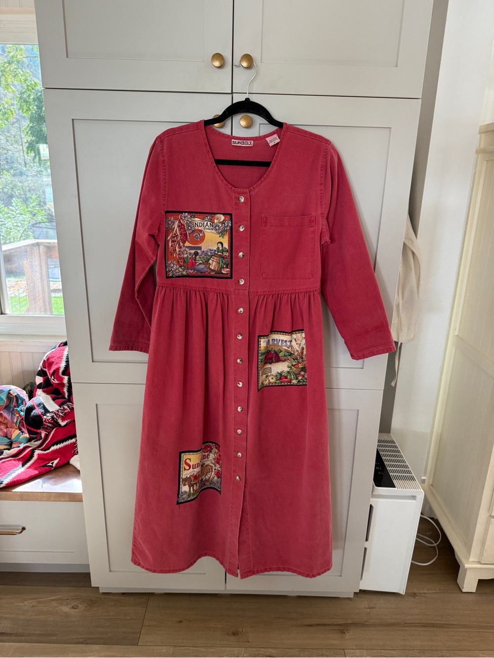 Vintage SunBelt Cotton Fall/ Autumn Dress